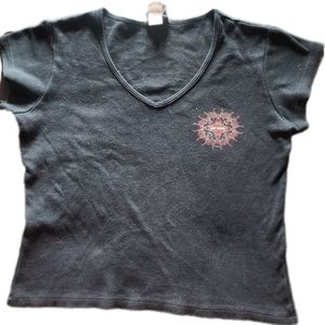 2/$20 Women's Large Vintage Black Harley-Davidson East Bridgewater Massachusetts